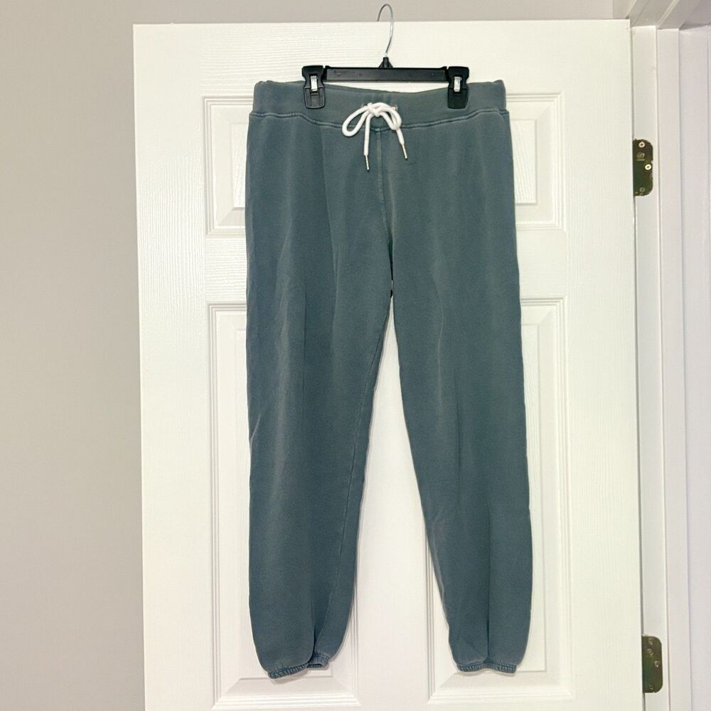 Perfect White Tee Sweatpants Unisex Adults M Blue Gray Cotton Jogger Drawstring